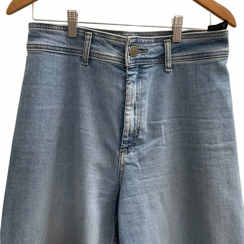 ZARA Wide Leg High Waist Jeans Size 10 - Picture 5 of 8